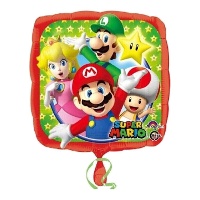 Globo de Super Mario verde y rojo de 43 cm