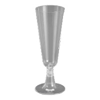 Copa de 150 ml de plástico con pie transparente - 50 unidades
