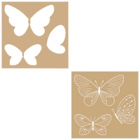 Plantillas Stencil de mariposas de 20 x 20 cm - Artemio - 2 unidades