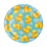 Platos de Patitos de 18 cm - 8 unidades