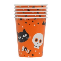 Vaso de Halloween Boo de 250 ml - 6 unidades