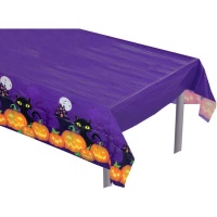 Mantel de calabaza y gato de Halloween - 1,83 x 1,32 m