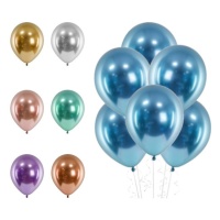 Globos de látex de 30 cm cromados - PartyDeco - 10 unidades