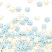 Sprinkles de copos de nieve blancos y azules de 50 gr - Scrapcooking