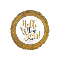Globo redondo de Año nuevo dorado de 45 cm - Anagram