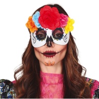 Antifaz de Catrina con flores