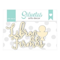 Chipboard de Libro de firmas con cáliz - Artis decor - 2 unidades