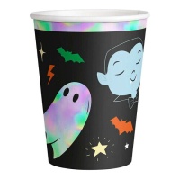 Vasos de cartón de personajes de Halloween de 270 ml - 6 unidades