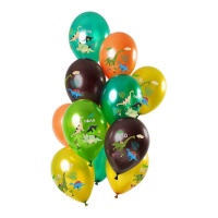 Globos de látex de Dinosaurios - 12 unidades