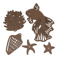 Set de troquel de estrellas de mar y elementos marinos - Artemio - 5 piezas