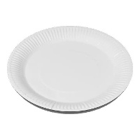 Platos de 23 cm de cartón blanco - 100 unidades