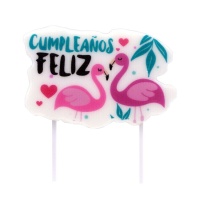 Velas de Feliz Cumpleaños flamencos