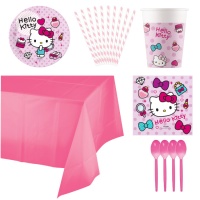 Pack para fiesta de Hello Kitty - 8 personas