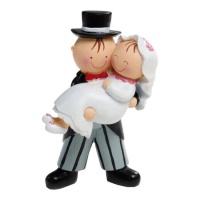 Figura para tarta de boda de novia en brazos Pit & Pita de 15,5 cm