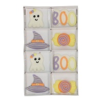 Figuras de azúcar de Halloween de fantasma y bruja - Wilton - 8 unidades