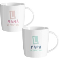 Taza de 350 ml Mamá y Papá en prácticas - 1 unidad