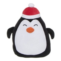 Peluche de pingüino con gorro de Papá Noel de 20 x 30 cm