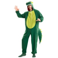 Disfraz de dragón verde para adulto