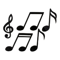 Confeti de notas musicales - 10 unidades