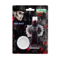 Set de maquillaje para vampiro con sangre