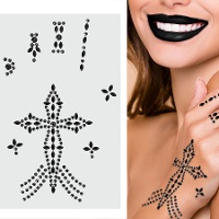 Joyas adhesivas para mano de cruz