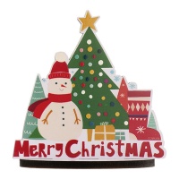 Topper para tarta de Merry Christmas de 11 x 11 cm - Dekora