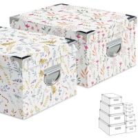 Caja rectangular florecillas - DCasa - 10 unidades