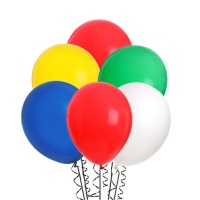 Globos de látex de caucho natural de colores surtidos - Verbetena - 8 unidades