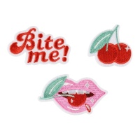 Parche termoadhesivo Bite me - 3 piezas