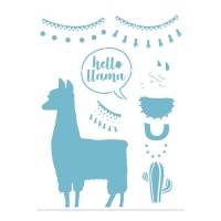 Plantilla Stencil Hello llama de 20 x 28,5 cm - Artis decor - 1 unidad