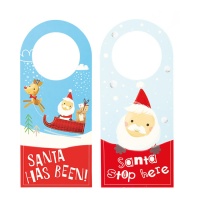Adorno para pomo de puerta de Papá Noel surtido de 28 x 12 cm