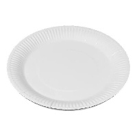 Platos de 23 cm de cartón blanco - 10 unidades
