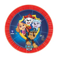 Platos de la Patrulla Canina azules de 18 cm - 8 unidades