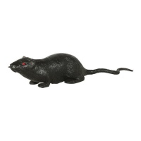 Rata negra de látex - 13 cm