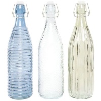 Botella de 1 L diseños transparentes o azul - 1 unidad