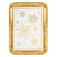 Bandeja de cartón rectangular de Golden Snow de 25 x 34 cm - 1 unidad