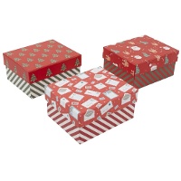Caja de Navidad divertida de 12 x 10 x 6 cm surtida - 1 unidad