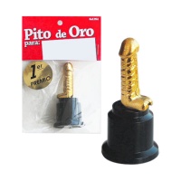 Mini trofeo con pene dorado - 1 unidad