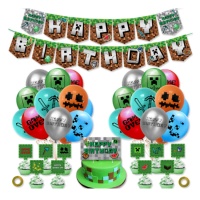 Kit de globos, guirnalda y toppers de TNT Party - Monkey Business - 27 unidades