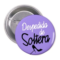 Chapa de despedida de soltera violeta