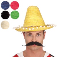 Sombrero de mejicano con borlas de 33 cm