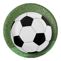 Platos de Fútbol de 23 cm - 8 unidades