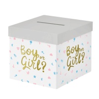 Caja de cartón Boy or Girl de 20 x 20 cm - 1 unidad