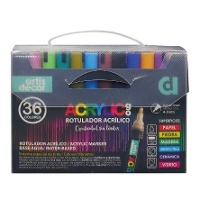Rotuladores acrílicos Acrylic Go de 4-5 mm tonos básicos - Artis Decor - 36 unidades