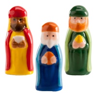 Figuras para roscón de Reyes Magos coloridos de 3,5 cm - Dekora - 100 unidades