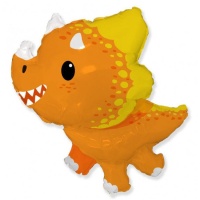 Globo de dinosaurio naranja de 82 x 76 cm - Conver Party