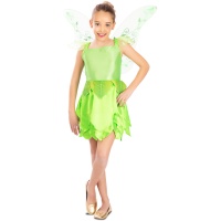 Disfraz de hada verde con alas para niña