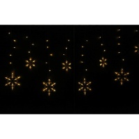 Cortina de 138 leds de copos de Nieve blancos