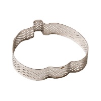 Molde de calabaza de acero inoxidable microperforado de 9,5 x 10 cm - Decora