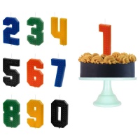 Vela de número de Lego de 6 cm - 1 unidad